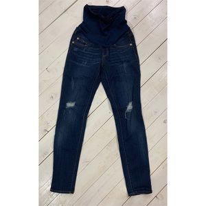 Luxe Essentials Denim Maternity Skinny Jeans Sz 25